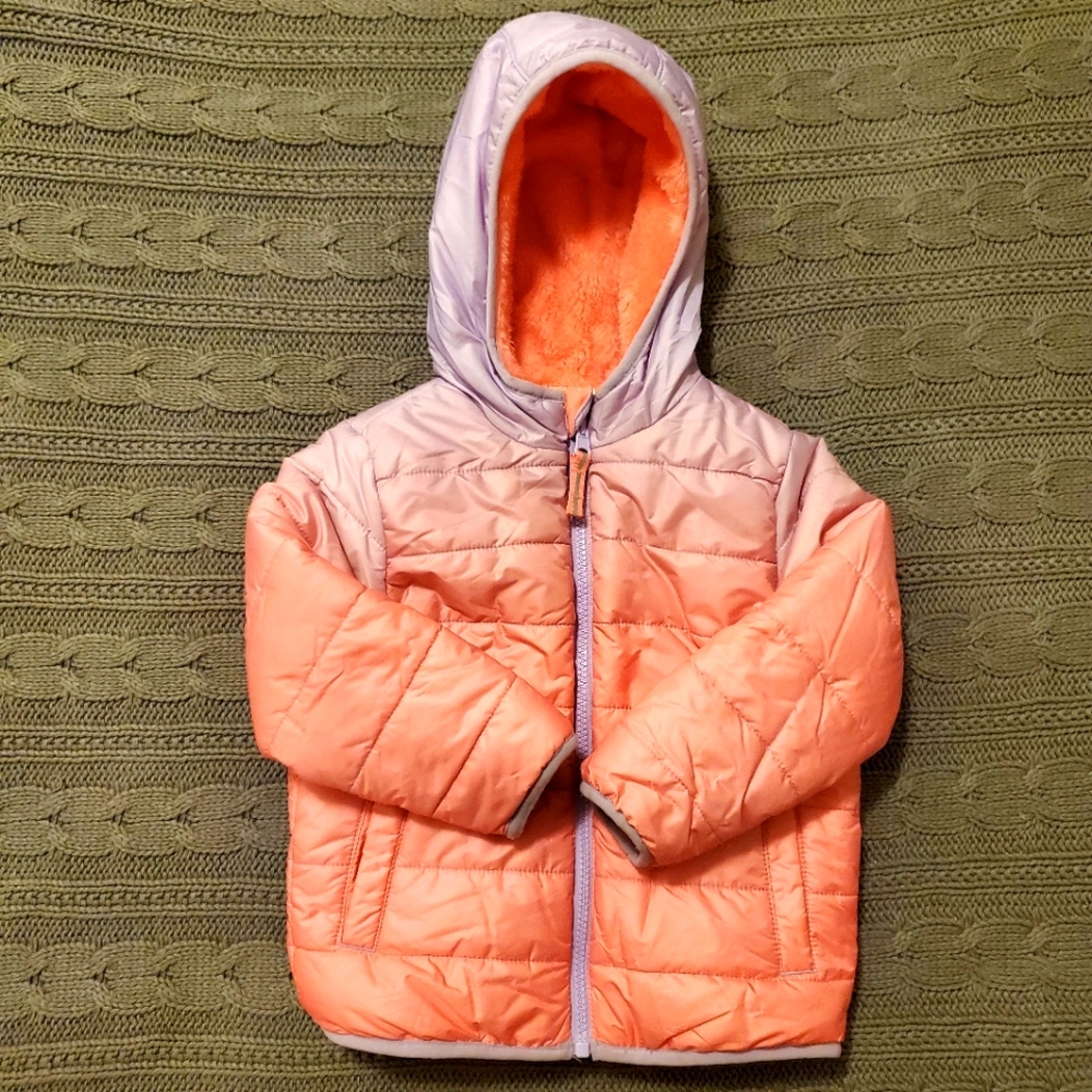 Cat & Jack 3T Purple/Pink Ombre Winter Puffer Coat